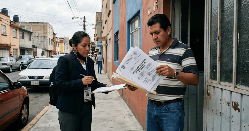 notificación de demanda de pensión