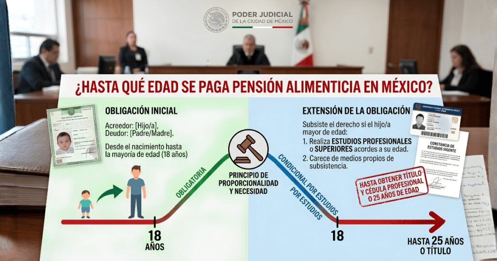 límite de edad de la pensión alimenticia